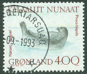Grönland – F  211 Sälar, ringsäl, 4.00 kr stpl