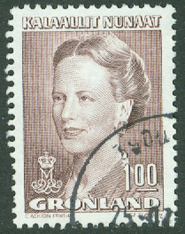 Grönland – F  202 Drottning Margrethe typ IV, 1.00 kr stpl