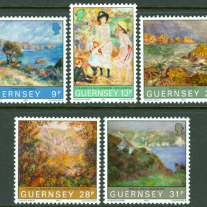 Guernsey – M  269-273 Konst, 100-årsminnet av Renoirs besök, 5 kpl **