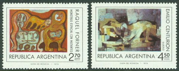 Argentina - M 1205-1206 Oljemålningar, 2 kpl **