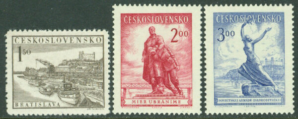 Tjeckoslovakien - M  765-767 Nat. Frimärksutställning i Bratislava, 3 kpl **
