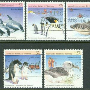 Australian Antarctic Ter. – M   79-83 Djur bla Pingviner,delfiner, 5 kpl stpl