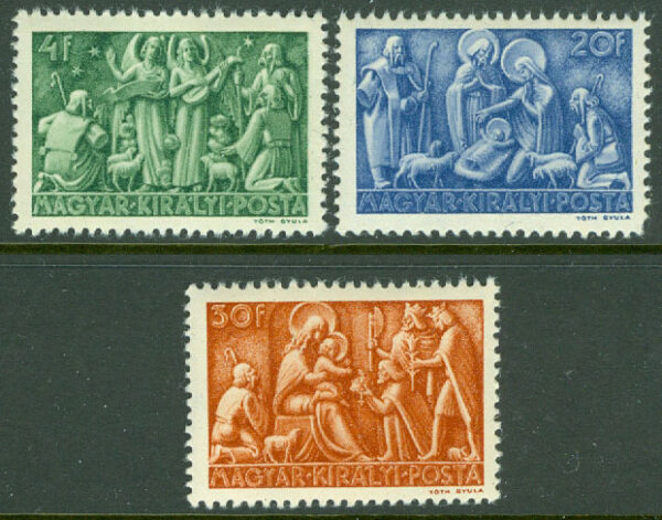 Ungern - M  742-744 Jul 1943, 3 kpl **, kht