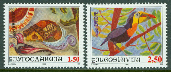 Jugoslavien - M 2791-2792 Europa 1996. Barnteckningar, 2 kpl **