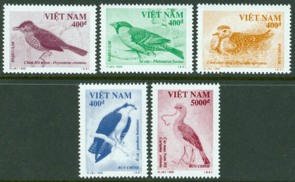 Vietnam - M 2658-2662 Fåglar, 5 kpl **