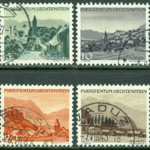 Liechtenstein – M  225-226, 228, 231 Landskap, 4 ol stpl