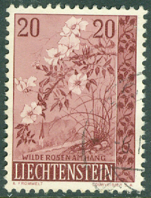 Liechtenstein – M  358 Inhemska träd och buskar, 20 Rp stpl