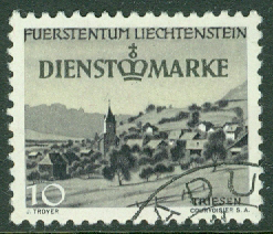 Liechtenstein – M Tj   28 Påtryck tjänstefrimärke, 10 stpl