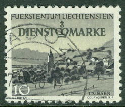 Liechtenstein – M Tj   28 Påtryck tjänstefrimärke, 10 stpl