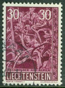 Liechtenstein – M  400 Inhemska träd och buskar, 30 Rp stpl
