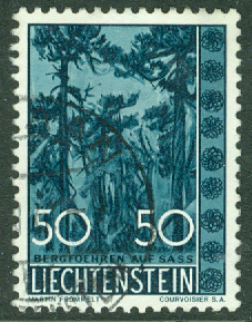 Liechtenstein – M  401 Inhemska träd och buskar, 50 Rp stpl