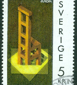 F 1797 Europa 1993. Samtida konst, 5 kr stpl