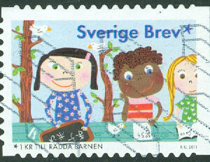 F 2834 Välgörenhet, brev + 1 kr stpl