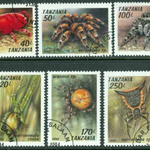 Tanzania – M 1796-1803 Insekter, spinndjur, 6 ol stpl