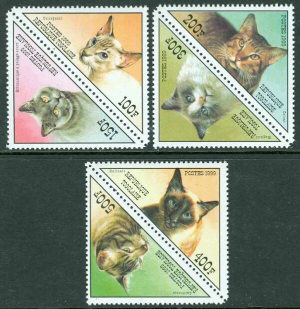 Togo - M 2868-2873 Kattraser, 6 kpl **