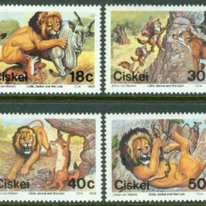 Ciskei – M  158-161 Folklore; Historein om lejondet och den lilla schakalen, 4 kpl **