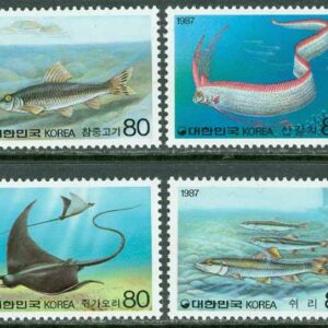 Sydkorea – M 1527-1530 Fiskar III, 4 kpl **