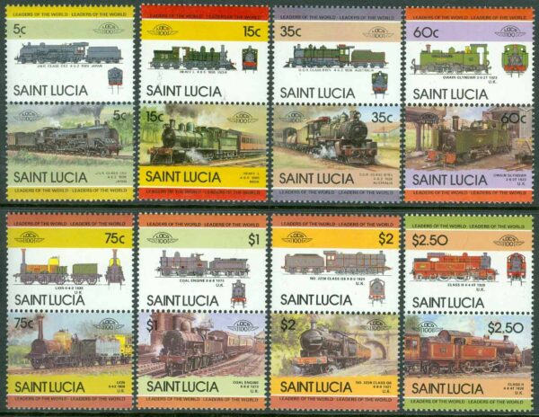St. Lucia - M  712-727 Lokomotiv III, 16 kpl i 8 par **