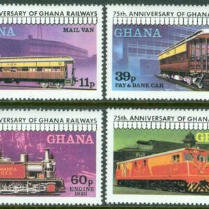 Ghana – M  783-786 Järnväg i Ghana 75 år, 4 kpl **