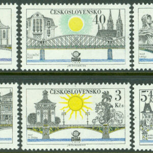 Tjeckoslovakien – M 2445-2450 Int. frim.utst. PRAGA 1978. Pragbroar, 6 kpl **
