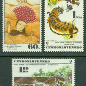 Tjeckoslovakien – M 2029-2031 Biennalen för barnboksillustrationer, 3 kpl **