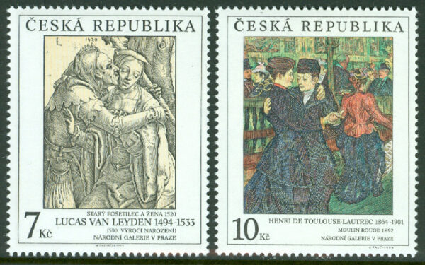 Tjeckien - M   56-57 Konst från Nationalgalleriet, 2 ol **