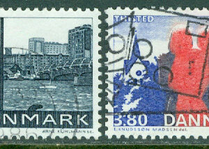 Danmark – F  894-895 Norden VII. Vänorter, 2 kpl stpl