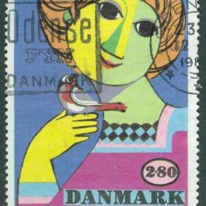 Danmark – F  881 Konstnären Bjørn Wiinblad, 1 kpl stpl