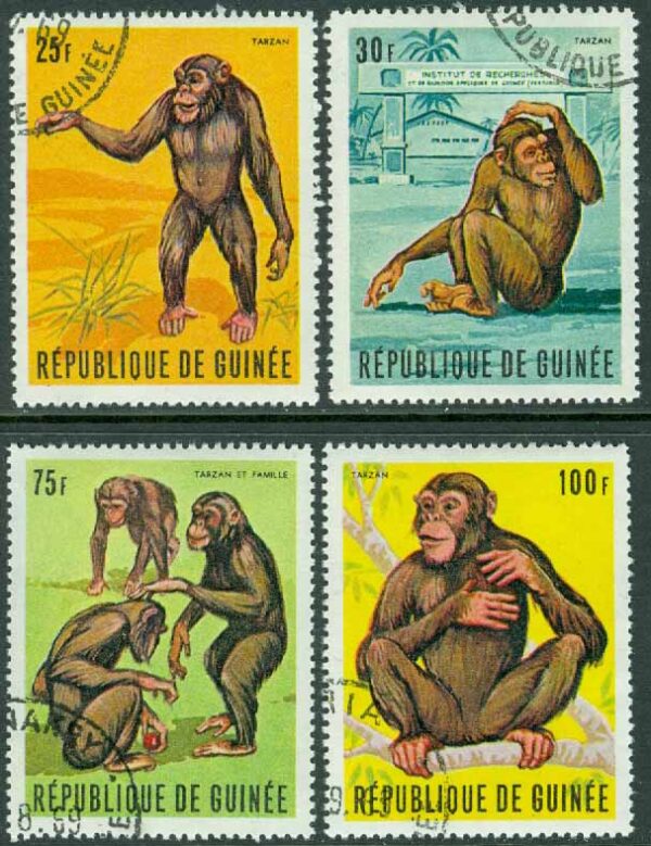 Guinea - M  532-535 Apan "Tarzan", 4 kpl stpl