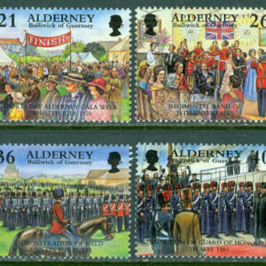 Alderney – M  158-165 Alderneys historiska utveckling, 4 par kpl **
