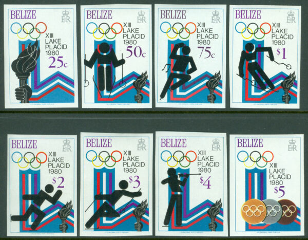 Belize - M  443-450B OS i Lake Placid 1980, 8 kpl **