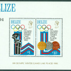 Belize – M BL  12 OS i Lake Placid 1980, block **