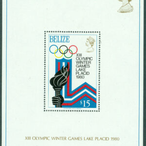 Belize – M BL  13 OS i Lake Placid 1980, cykel, block **