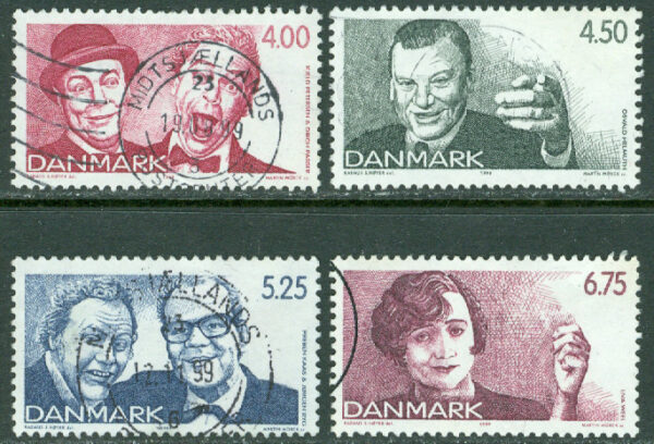 Danmark - F 1241-1244 Dansk revy, 4 kpl stpl
