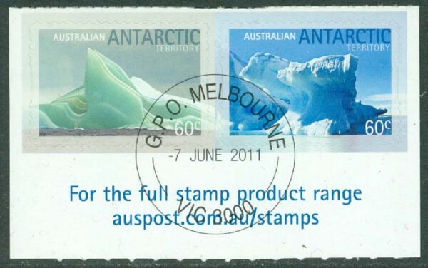 Australian Antarctic Ter. - M  193-194 Isberg, 2 ol stpl