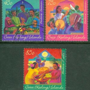 Cocos Islands – M  343-345 Islamisk Hari Raya-festival för den malaysiska etniska gruppen, 3 kpl stpl