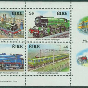 Irland – M BL   5 Irländska järnvägar 150 år, block **