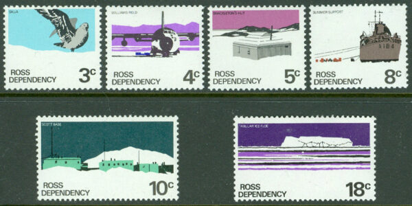 Ross Dependency - M    9-14w Antarktismotiv, 6 kpl **