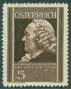 Österrike – M  649 G Freiherr van Swieten, läkare, 5+5 g *