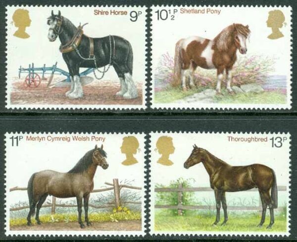 England - M  769-772 Shire Horse Society 100 år, 4 kpl **
