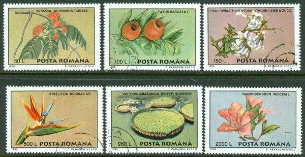 Rumänien - M 5129-5134 Växter i botaniska trädgården i Bukarest, 6 kpl stpl