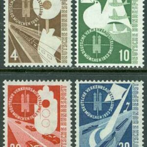 Tyskland – M  167-170 Tysk trafikutställning i Mûnchen 1953, 4 kpl **