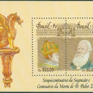 Brasilien – M 2447-2448 (BL 87) Kejsar Pedro II de Alcântara, block kpl **