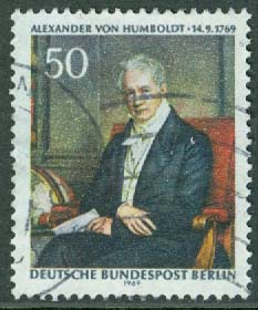 Berlin – M  346 A. Frh. von Humboldt (1769-1859), naturforskare. 1 kpl stpl