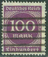 Deutsches Reich – M  268 Siffertyp, 100 M stpl