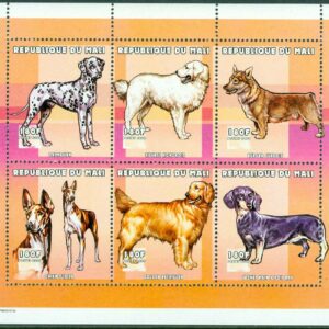 Mali – M 2522-2527 Hundraser, miniark 6 kpl **