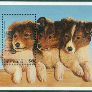 Dominica – M 2315 (BL 329) Shetland Sheepdog, block **