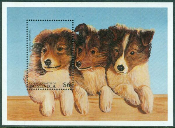 Dominica - M 2315 (BL 329) Shetland Sheepdog, block **