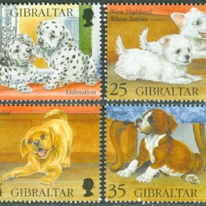 Gibraltar – M  750, 752-754 Hundar, valpar, 4 ol **