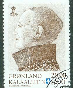Grönland – F  652 Drottning Margrete III, 20.00 kr stpl